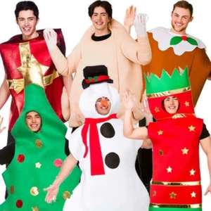 Adult Christmas Fancy Dress Xmas Festive Jolly Season Mens Ladies Costume Outfit - Picture 1 of 9