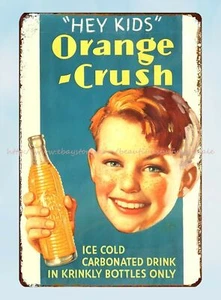 Orange Crush Hey Kids metal tin sign home accents store - Picture 1 of 4