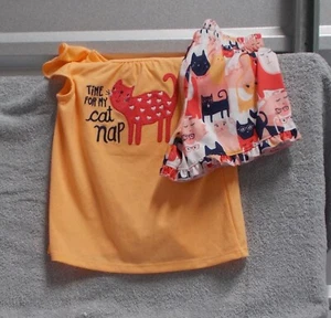 NEW GYMBOREE TIME FOR A CAT NAP SUMMER PAJAMA SET SIZE 5-6 - Picture 1 of 1