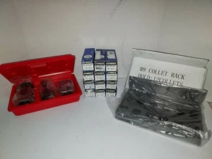 Lyndex R8 Collet set of 12 + 5 c Collet Block Set + R8 Collet Rack for 12, NEW - Picture 1 of 8