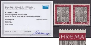 BUND 1951 NR. 140 IM PAAR + PLATTENFEHLER III ** LUXUSBEFUND SCHLEGEL BPP --,--€ - Bild 1 von 1
