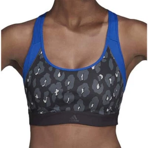 adidas Dont Rest Iteration Womens Sports Bra Black Support Compression Gym Run - Picture 1 of 7