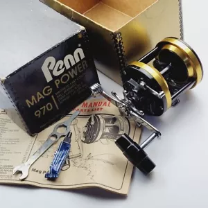 Penn Mag Power 970 Vintage Boxed with Contents 1980's Casting Fishing Surf Reel - Picture 1 of 23
