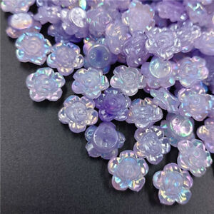 Beads for Crafted For Jewelry Making 20Pcs AB Color DIY Acrylic Beads Flower New