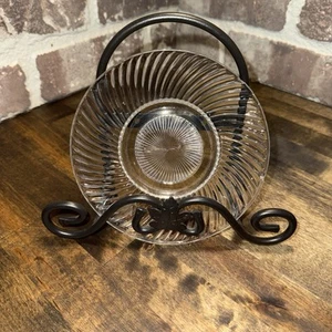 Vintage Federal Depression Glass Diana Clear Glass Plate 1930s - Picture 1 of 6