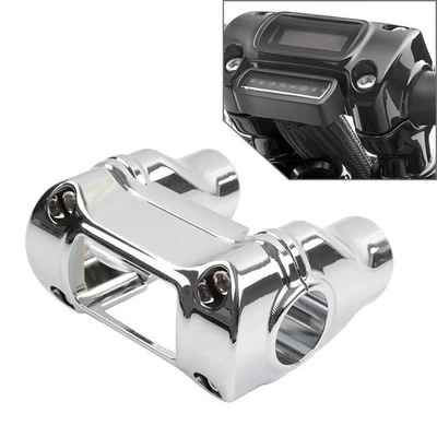 2" Handlebar Riser 1 1/4" Bar Clamp Chrome Fit Harley Softail Fat Boy Street Bob - Image 1 of 4