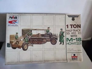 ESCI 1 TON HALF TRACK SD MODEL. car. 10 WITH M.18 HOWITZER 1/35 NEW VINTAGE - Picture 1 of 4