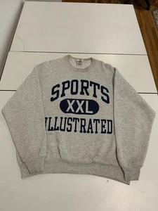 Sudadera Vintage Sports Illustrated XL Gris Cuello Redondo Años 90 Ropa Deportiva Pullover - Imagen 1 de 8