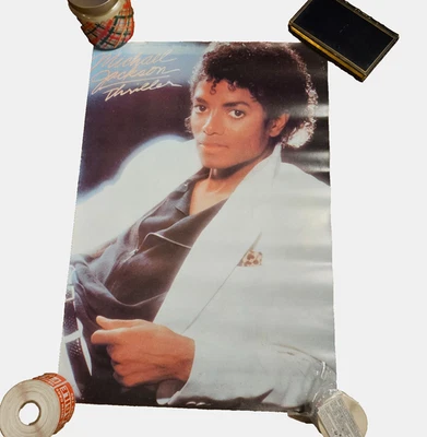 迈克尔·杰克逊惊悚片 16.5 x 24 原版复古 1982 年宣传专辑海报摇滚 — 第 1/4 张图片