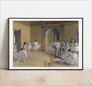 Art print Degas Ballet Room at the Opera Peletier poster wall art ballet art - Picture 1 of 10