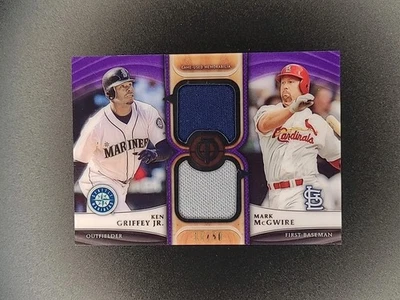 2018 Topps Tribute Ken Griffey Jr/Mark McGwire Game Used /50 - Image 1 of 2