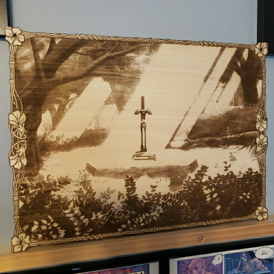 Legend Of Zelda A Link To The Past SNES Master Sword Video Game Wall Art - Image 1 of 4