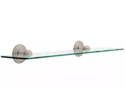 Franklin Latón Jamestown 24" Vidrio Baño Expositor Tocador Estante Cromo Pulido Foto 1 de 4