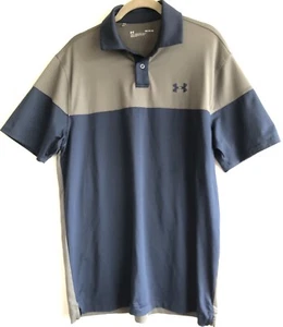 Under Amour Loose Fit Polo Shirt Gray/Blue Size M Short sleeve - Picture 1 of 4