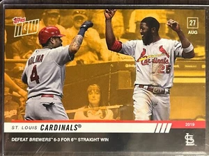 2019 Topps Now #PWB-2 Yadier Molina Dexter Fowler St. Louis Cardinals - Picture 1 of 2