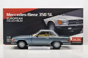 MERCEDES 350 SL HARD-TOP 1977 BLUE SUN-STAR 1/18 NEUVE EN BOITE - Imagen 1 de 8