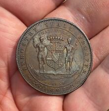 Ireland Tullamore 1802 Shilling and one penny. Rare Copper  *