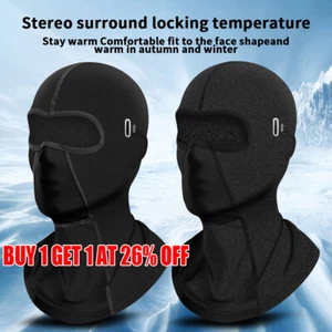 Winter Windproof Thermal Motorcycle Balaclava Ski Full Face Mask Hood Helmet Hat - Picture 1 of 18