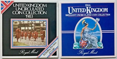 (2 lot) *UNITED KINGDOM* o.g.p. uncirculated "1983 & 1984 COIN SETS" - Image 1 of 4
