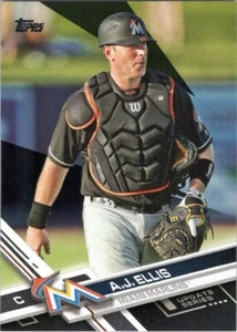2017 Topps Update Black #US169 A.J. Ellis 35/66 Miami Marlins - Picture 1 of 2