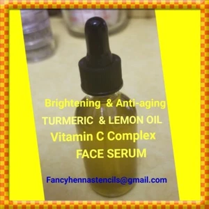 Natürliches Kurkuma & Zitronenöl Serum / Gesichtsaufhellendes Öl Serum, Anti-Aging Serum - Bild 1 von 2