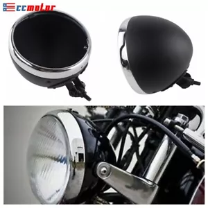 Faro redondo de 7 pulgadas para motocicleta Faro Carcasa Cubo Universal - Imagen 1 de 8