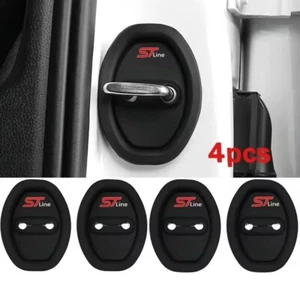 Ford ST Line Schwarz Silikon Türschloss Schutz Abdeckungen für Ford Fiesta Focus 4tlg - Bild 1 von 7