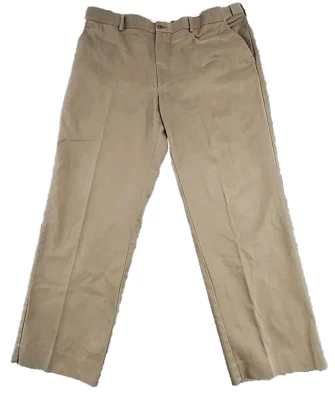 Architect Mens 40W x 30L Dress Pants Brown Flat Front 100% Cotton preppy fall - Image 1 of 4