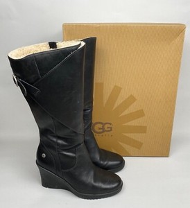 ugg wedge leather boots