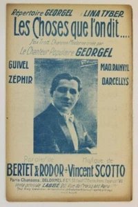 Partition de musique chanson parole Les Choses que l'on dit... Georgel Zéphir - Bild 1 von 2