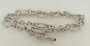 Judith Ripka Sterling Silber Knebelkette Halskette ca. 18 zoll - Bild 1 von 5