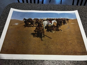 Vintage - OLD TIME PLAINS FIGHT - Art Book Page Print - Frederic Remington - Picture 1 of 7