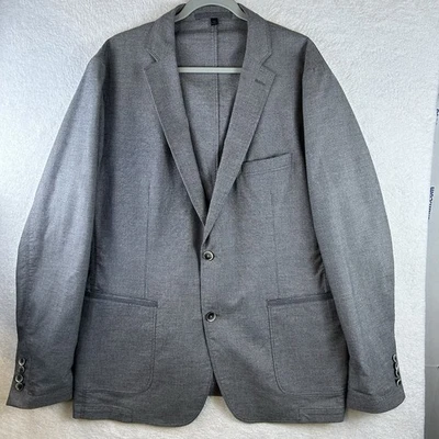 Hugo Boss Blazer Mens 46R Gray Morell-W Sports Coat Cotton Stretch Blend Preppy - Image 1 of 4