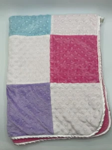 Manta bebé de felpa CIRCO target Lovey bloque de color rosa Minky cuadrados Sherpa 2014 - Imagen 1 de 9