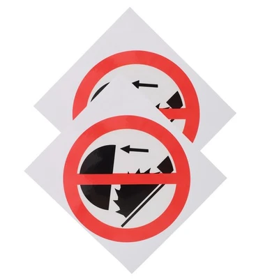 2pcs Do Not Touch Sign Sticker Warning Label Sign Caution Safety Warning Sticker - Image 1 of 4