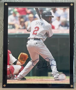 DENARD SPAN Autographed Framed 8x10 Photo Minnesota TWINS Authenticated by MLB - Picture 1 of 4