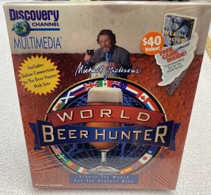 Michael Jackson's World Beer Hunter Windows CD ROM Game Rare 1996 Sealed Box  B5 - Picture 1 of 3