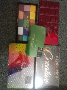 5 X Revolution Eyeshadow Palettes NEW. Creative, Reloaded, Forever Flawless - Picture 1 of 3