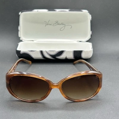 Vera Bradley Colleen Sunglasses Buttercup Brown Gradient 57-16-135 Used w/ Case - Image 1 of 4