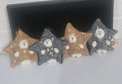 Boyds Bears Lote De 4 Adornos Star Peeker LITTLE WINK (2) & LITTLE TWINK (2) Foto 1 de 4