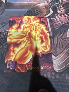 Fleer 1995 Marvel Masterpieces #45 Human Torch Trading Card MCU FF Scanlan - Picture 1 of 2