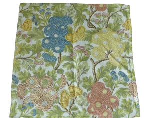 Pottery Barn Floral Pillow Cover 20x20 Butterfly Linen Blend 2010 Retired Nature - Picture 1 of 7