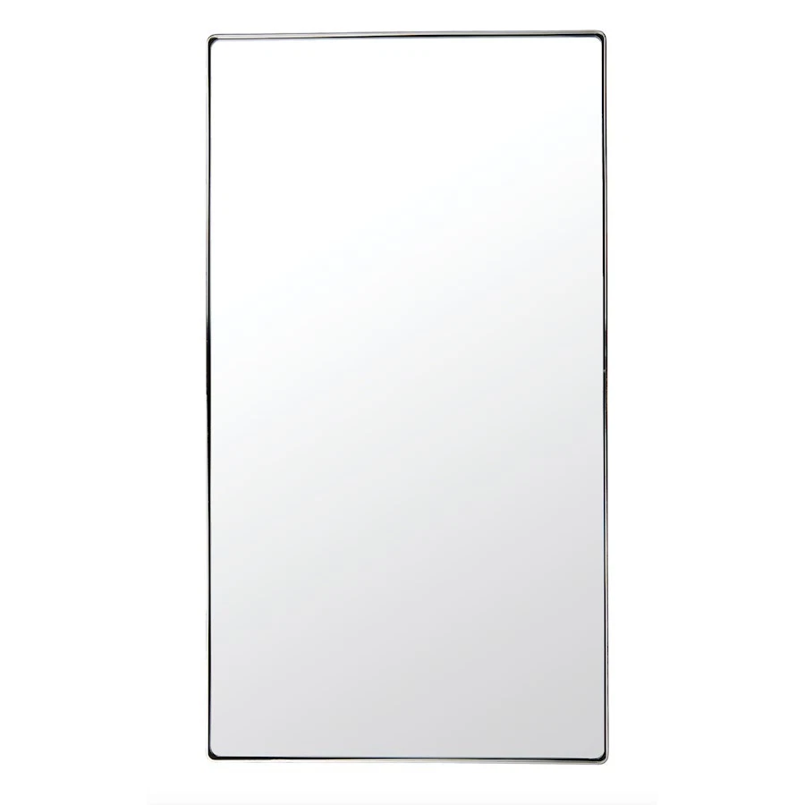 Varaluz Kye 22" Rounded Rectangular Wall Mirror, Polished Nickel - 4DMI0109 - Image 1 of 1