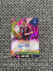 2024-25 Topps Finest Magenta Auto #/75 Bastian Schweinsteiger Bayern Monaco card - Foto 1 di 2