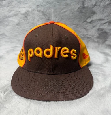 San Diego Padres Hat Cap Brown 7 7/8 Tony Gwynn 59 Fifty New Era Hall of Fame - Image 1 of 4