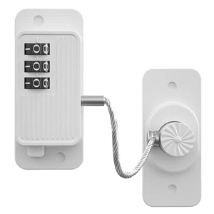 Refrigerator Combination Lock Household Safety Sliding Door Lock for Kids Babies - Picture 1 of 15