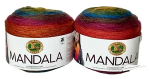 2-Lion Brand 525-204 Mandala Yarn “Chimera” Skein Cake 100% Acrylic New - Picture 1 of 3