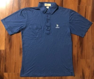 CAMELBACK Polo Pocket Shirt Men's sz Medium M Vintage Blue Golf Short Sleeve - Picture 1 of 8