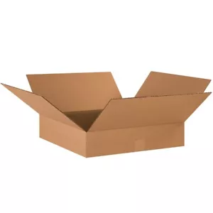 50 - 18x18x4 Cardboard Shipping Moving Storage Boxes FLAT Corrugated Cartons - Picture 1 of 2