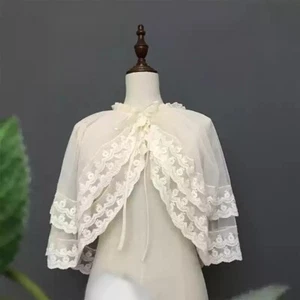 Women's Soft Chiffon Shawl Wraps Shrug for Evening Dress Wedding Cape Bolero - Picture 1 of 26